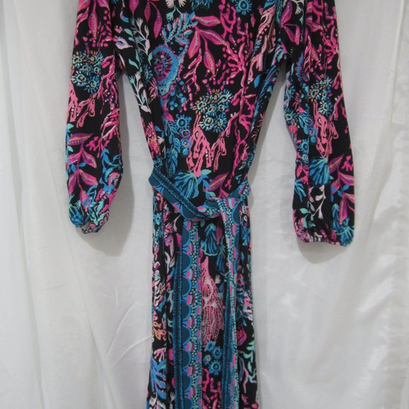 Lilly Pulitzer S Shae Knee Length Dress Belted - Picture 9 of 9